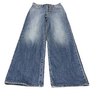 J.Crew Full Length Wide-Leg High Rise Button Fly Jeans | Size 26